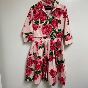 Samantha Sung floral dress shirt
